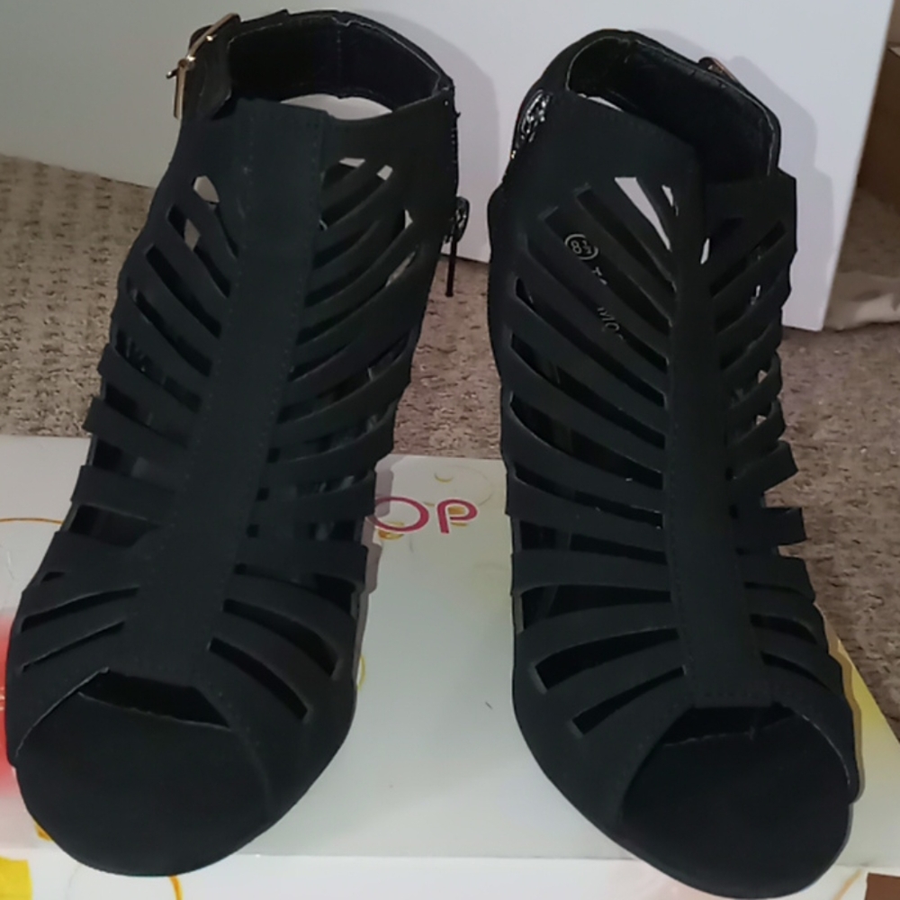 Ankle Booties w/ Cutouts